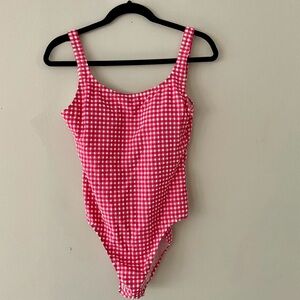 J.crew pink gingham one piece swimsuit